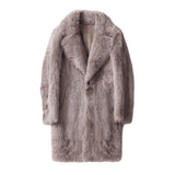 Men's Imitation Fox Fur Coat Fur Trench Coat Large - WOMONA.COM