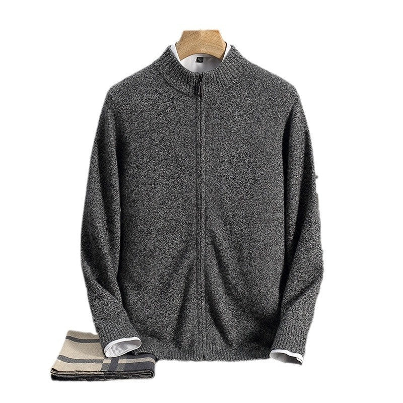 Men's Cashmere Knitted Stand Collar Coat Autumn And Winter - WOMONA.COM