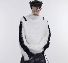 Zipper Mink Proof Knit Sweater - WOMONA.COM