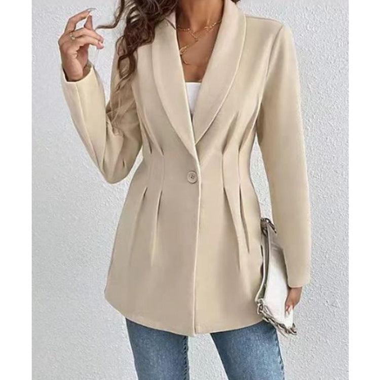 Long Sleeve Slim Fit Woolen Women's Coat