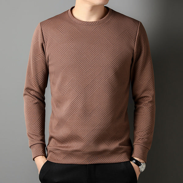 Spring And Autumn New Men's Round Neck Base Inner Wear Outer Wear Top