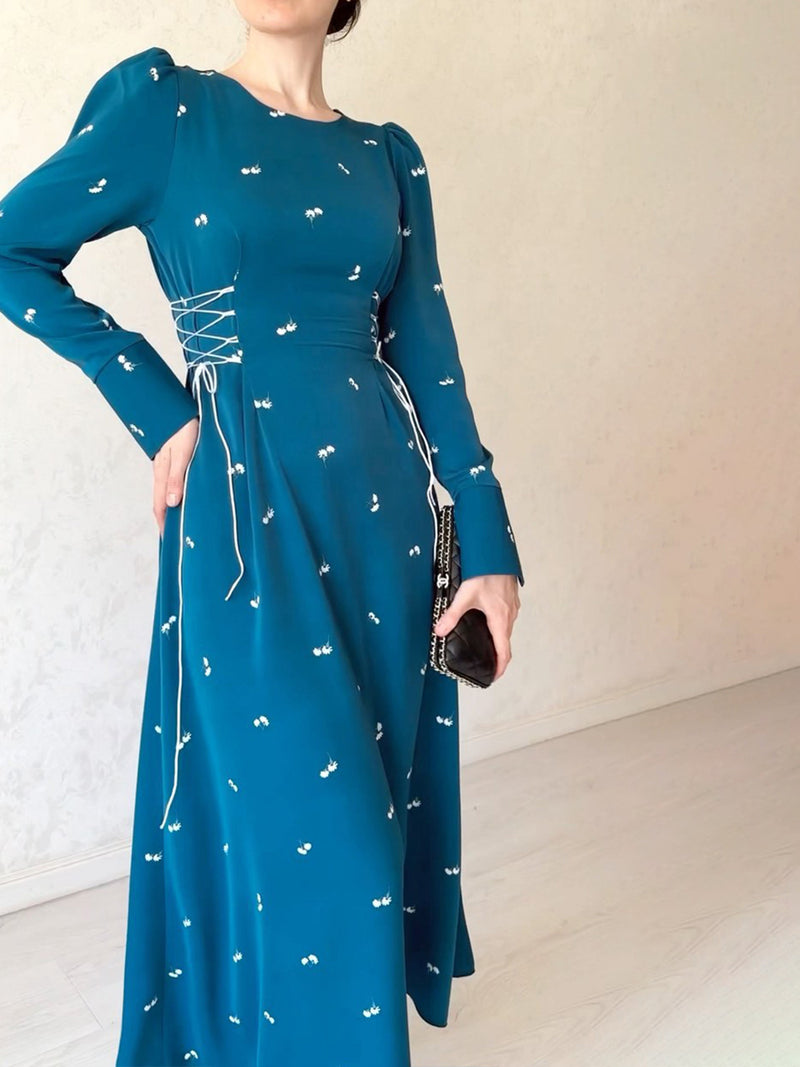 Women's Elegant Long Waist Dress - WOMONA.COM