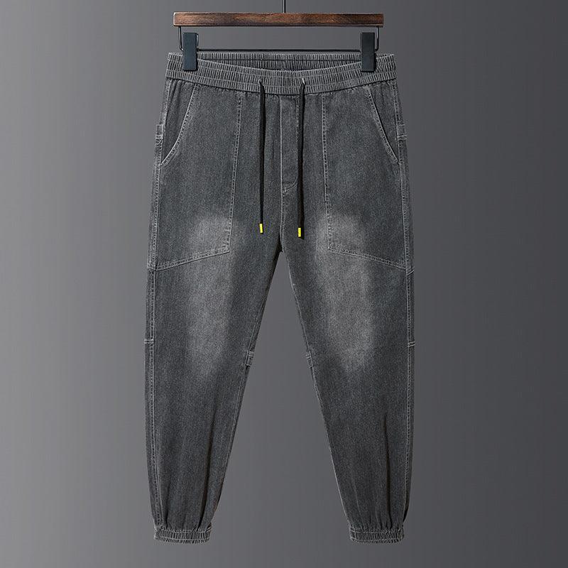 Plus Size Male Stretch Skinny Jeans - WOMONA.COM