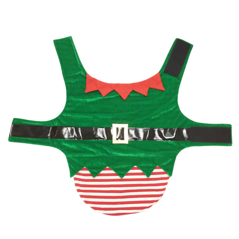 Green Elf Pet Dog Christmas Costume - WOMONA.COM