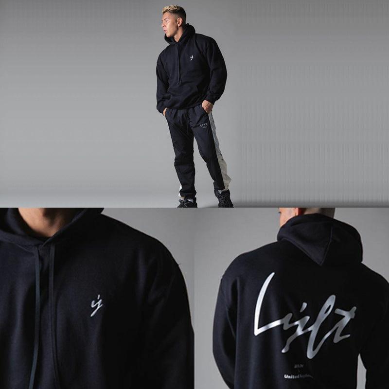 Men's Fitness Pullover Hooded Sweater - WOMONA.COM