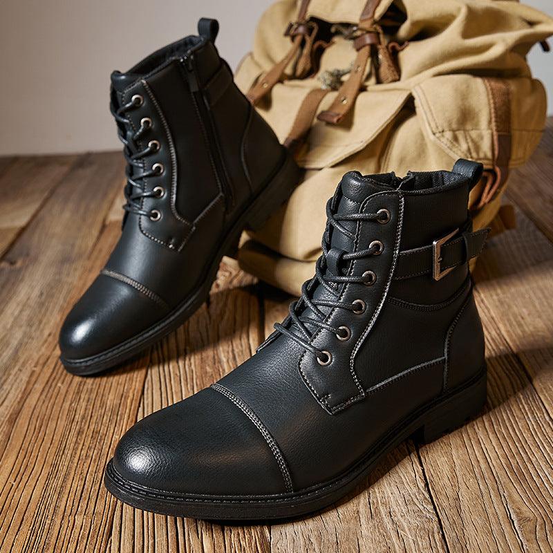 Retro Lace Up High-top Martin Boots - WOMONA.COM
