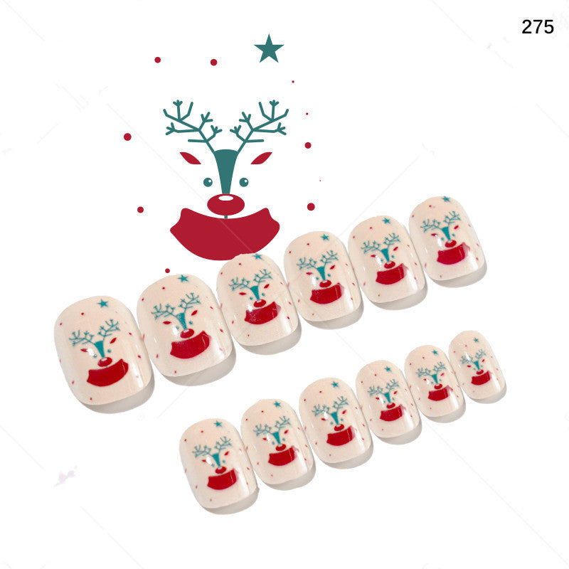 Christmas Cute Children Nails 24 Pieces Wearable - WOMONA.COM