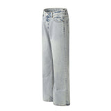 American Retro Wash Light-colored Jeans Men - WOMONA.COM