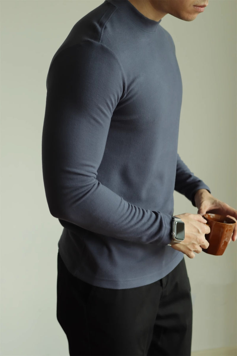 Fleece Wool Bottoming Shirt All-matching Solid Color