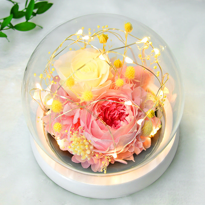 Eternal Flower Rose Glass Cover Gift Box - WOMONA.COM