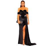 Elegant Hip-wrapped Elegant Lady Small Mop Evening Dress - WOMONA.COM