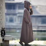 Retro Hooded National Style Cloak Robe Overcoat Coat