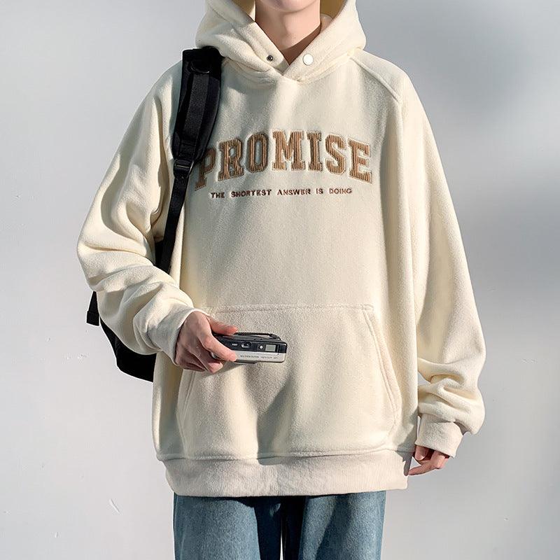 Men's Letter Printing Loose Pullover Top - WOMONA.COM