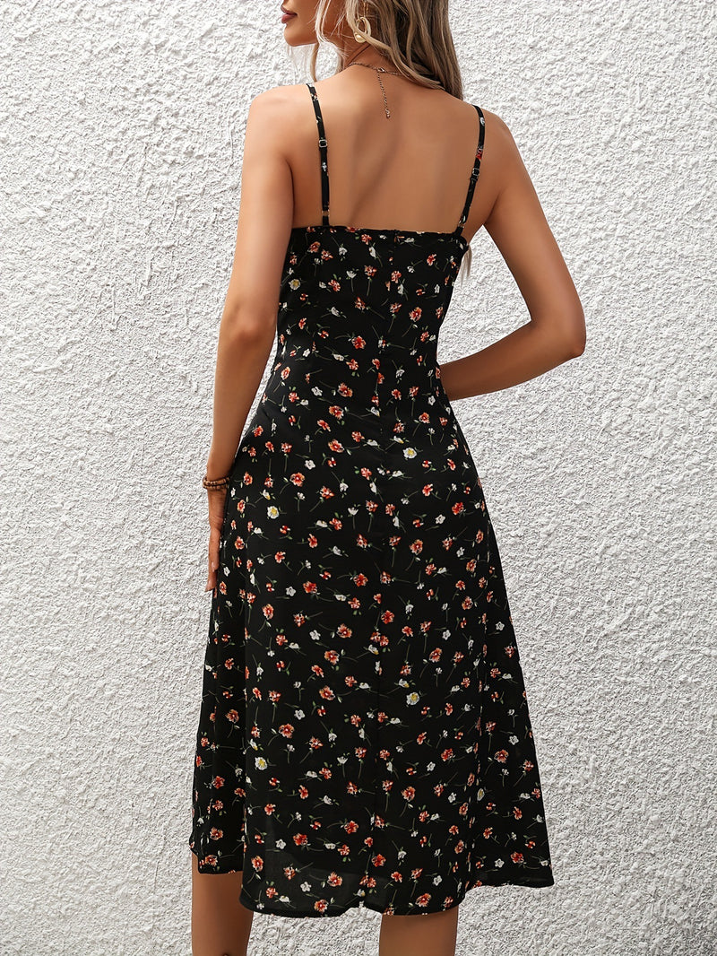 New Polka Dot Print Suspender Dress Summer - WOMONA.COM