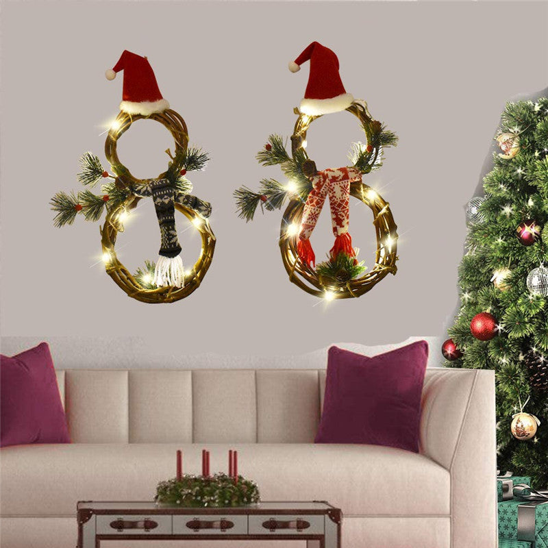 Christmas Decorations Christmas Lights Decoration Vine Circle - WOMONA.COM