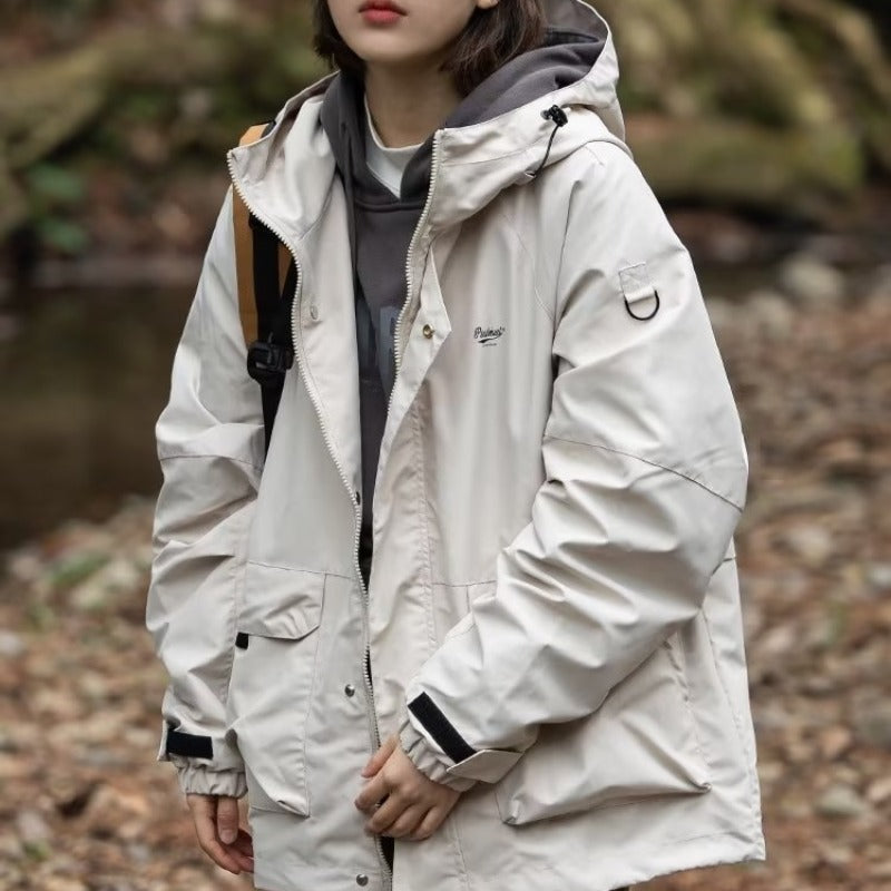 Unisex Hooded Casual Shell Jacket - product view 1