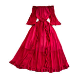 Women's Temperament Leisure Ruffled Chiffon Dress - WOMONA.COM