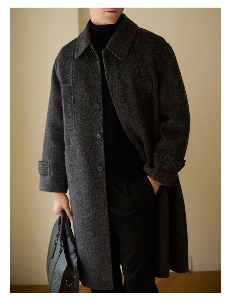 Wool Double-sided Woolen Coat Mid-length Men's Coat - WOMONA.COM