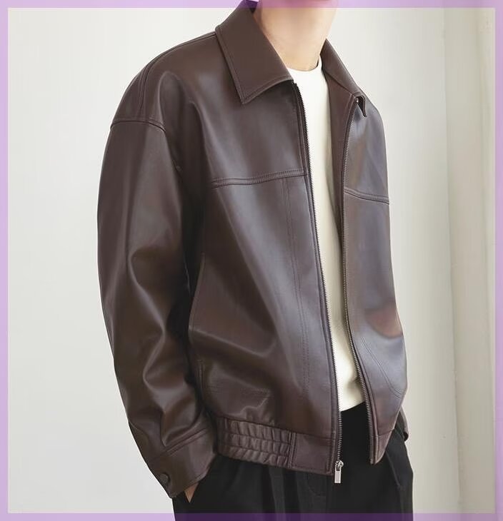 New Motorcycle Clothing Leather Coat