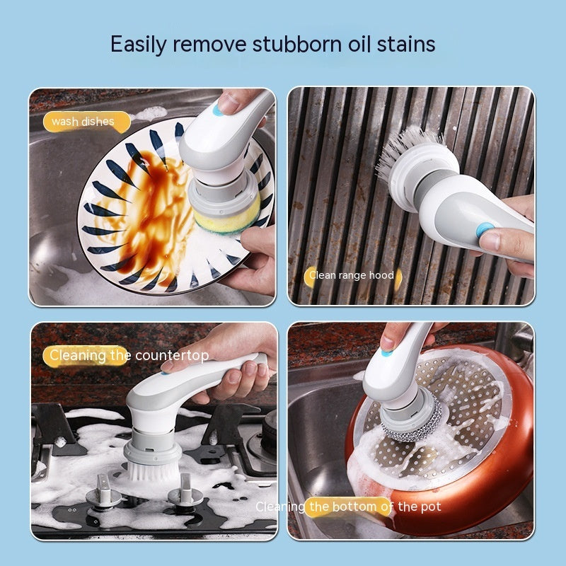 Electric Cleaning Brush 4 In 1 Spinning Scrubber Handheld Electric Cordless