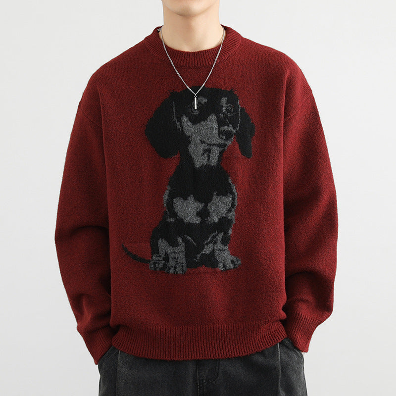 Cartoon Sweater Men's Winter Thicken Thermal