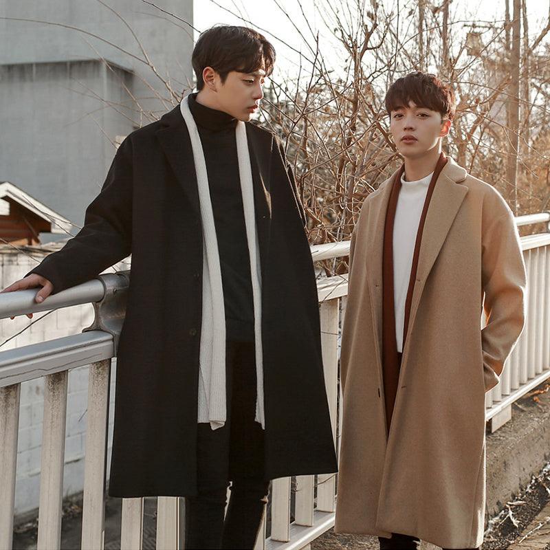 Men's Mid-Length Double-Faced Overcoat