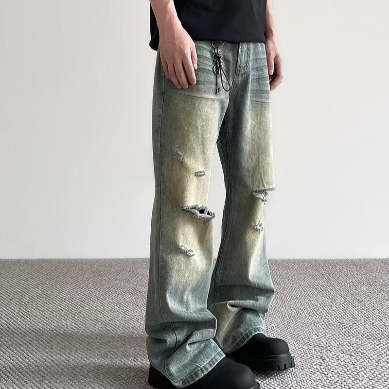 Fashionable Mens Vintage Distressed Jeans
