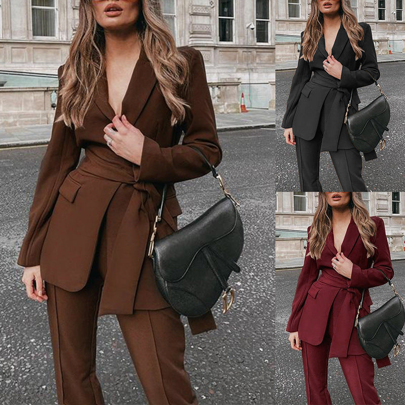 Women's Commuting Fashionable Suit Set - WOMONA.COM