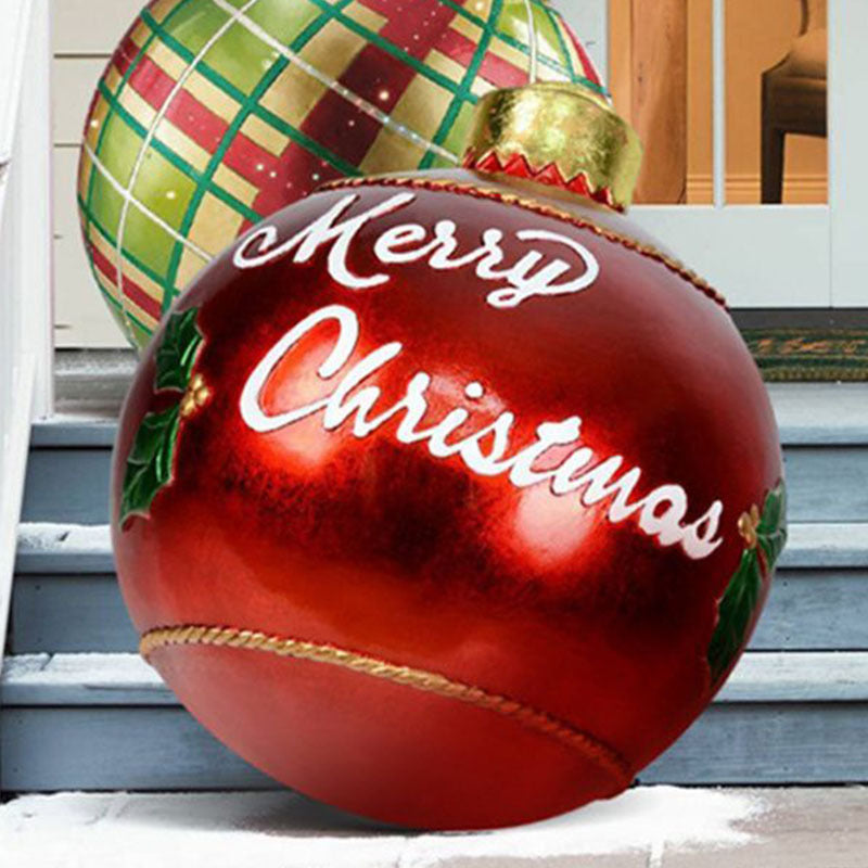 Christmas Ornament Ball Outdoor Pvc 60CM Inflatable Decorated Ball - WOMONA.COM