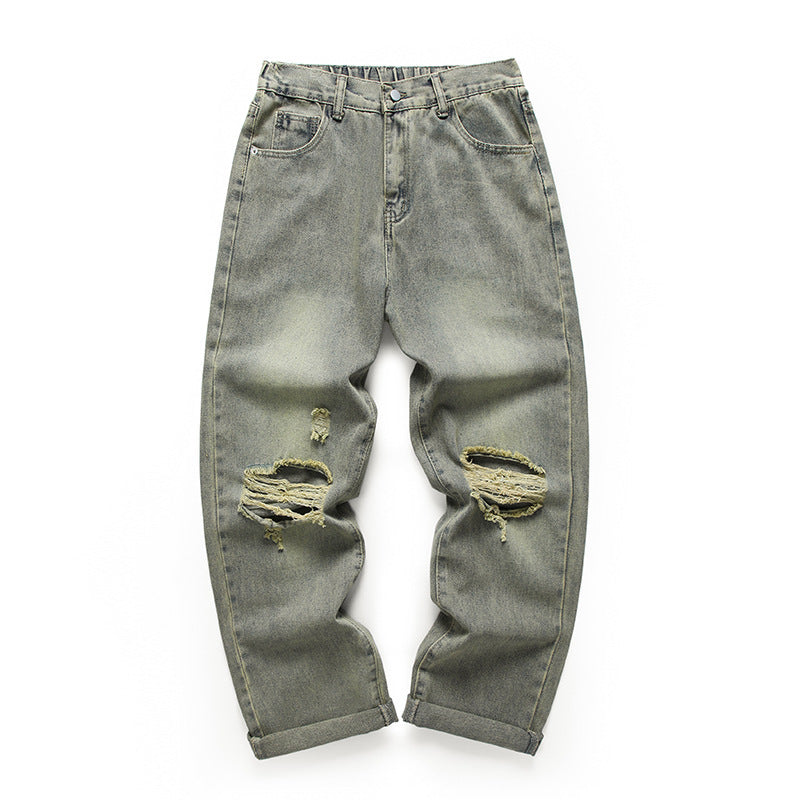 Men's High Street Fashion Brand Loose Casual Trousers - WOMONA.COM