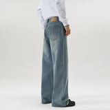 Men's American-style Washed Loose Jeans - WOMONA.COM