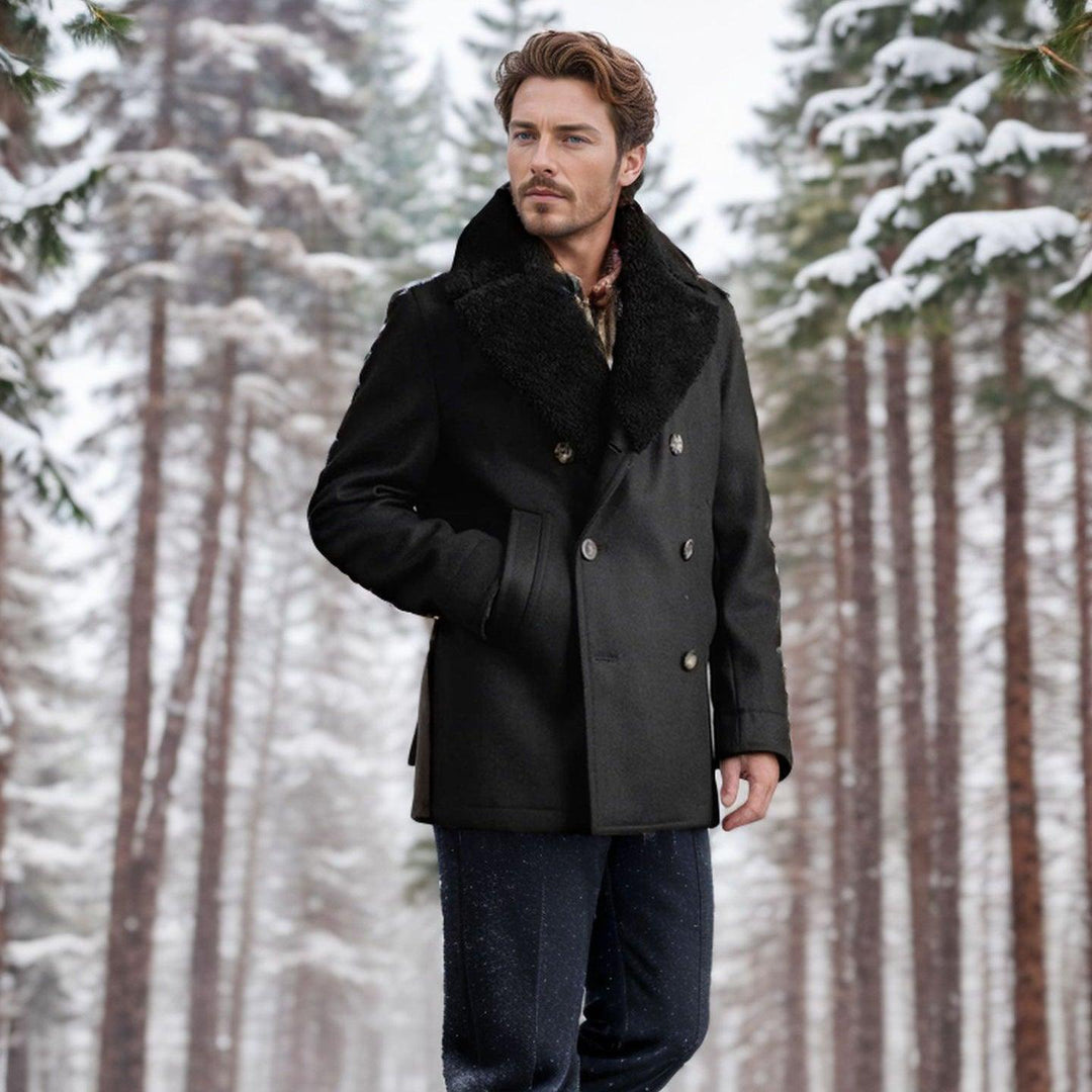 double breasted cotton cashmere jacket - WOMONA.COM
