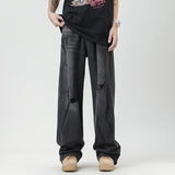 Irregular Design Broken Wide-leg Pants - WOMONA.COM