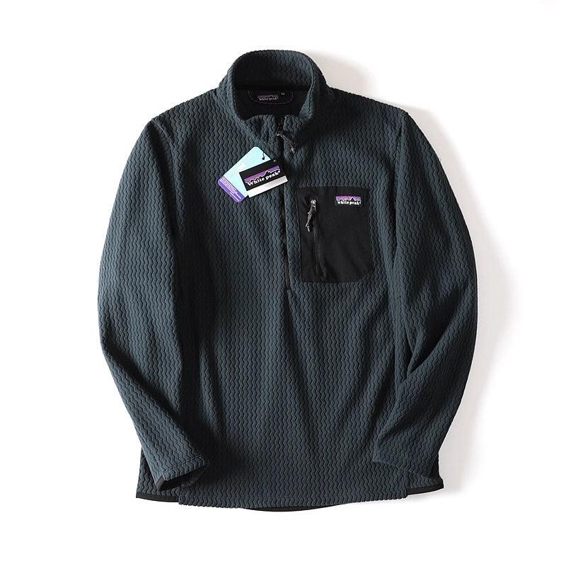 Half Zipper Men's Long-sleeved Coat - WOMONA.COM
