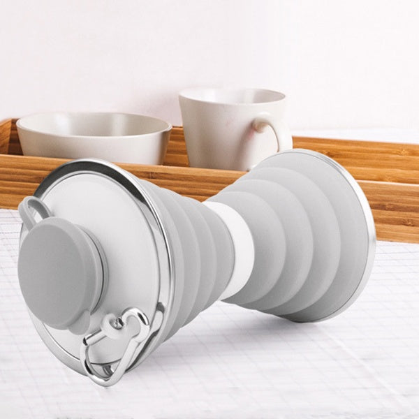 500ML Silicone Water Bottle Cup Foldable Leak Proof