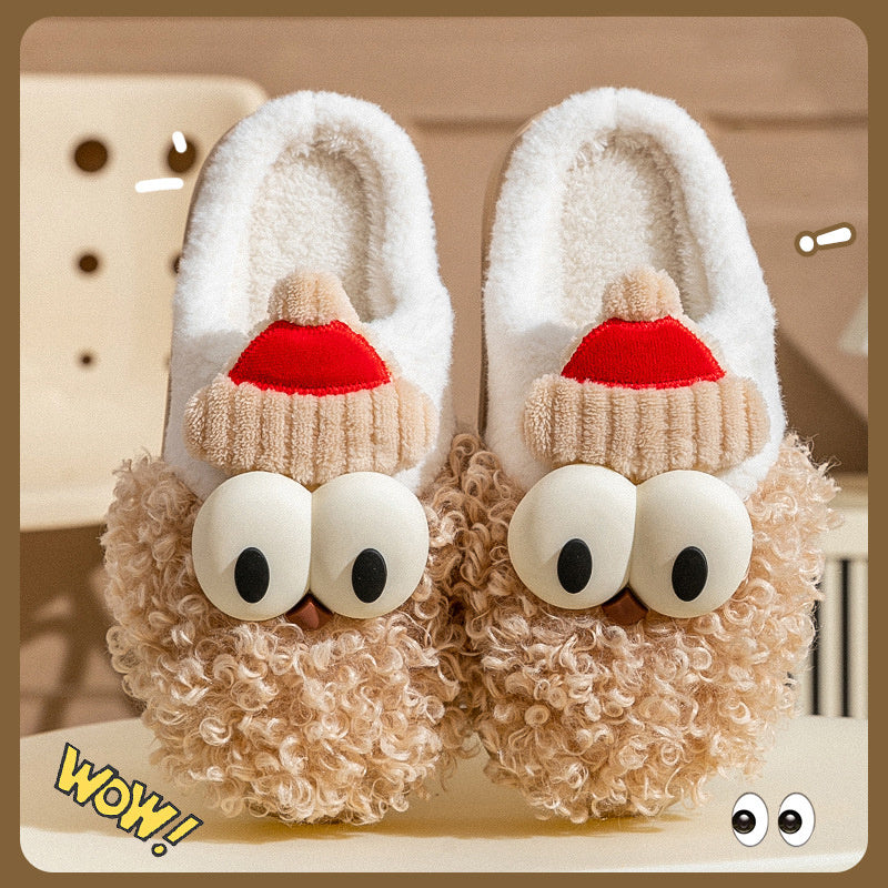 Cartoon Bearded Santa Claus Slippers Home