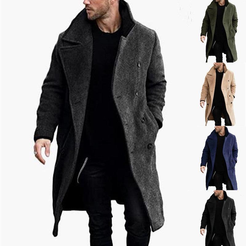 Woolen Coat Men's Thickened Coat - WOMONA.COM