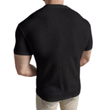 Fashion Casual Slim Top Short Sleeve Men - WOMONA.COM