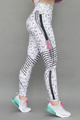 Slim-fit Printed Trousers Yoga Pants