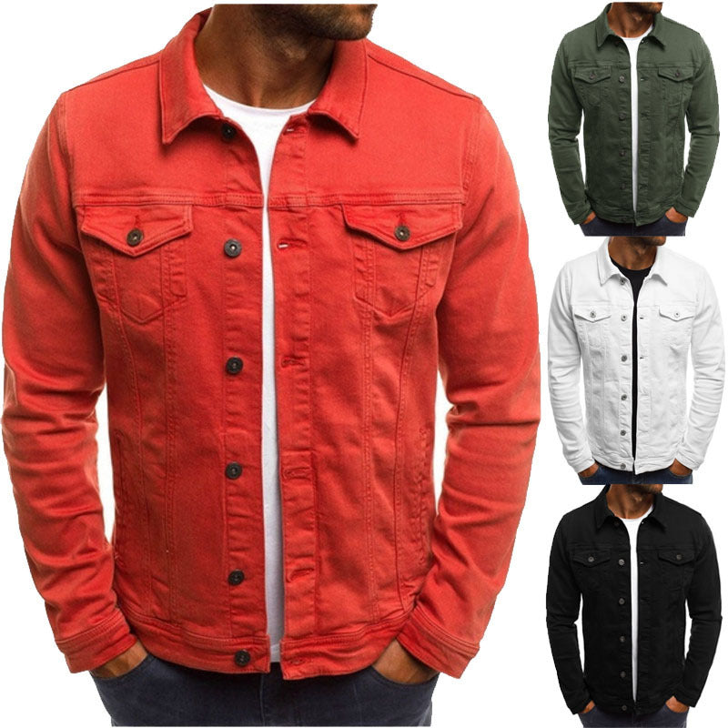 Men's Cotton Denim Button-Front Jacket - product view 1