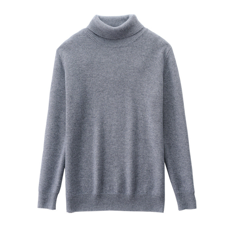 Men's Solid Color Sweater Bottoming Shirt - WOMONA.COM