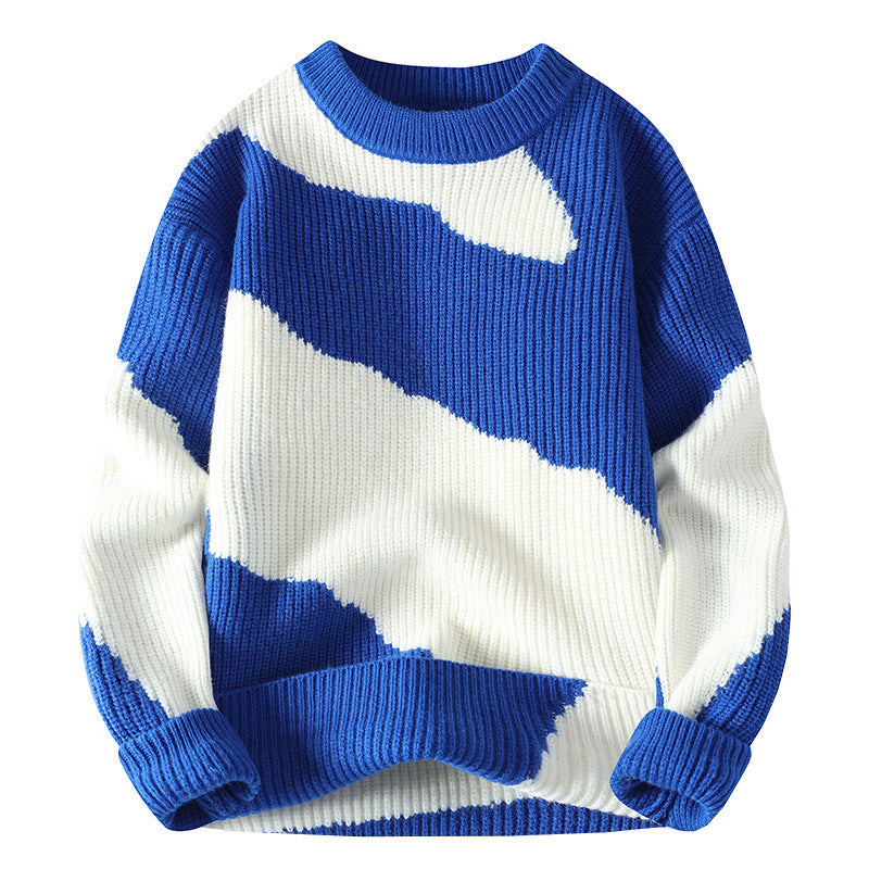 Autumn Youth Student Contrast Color Sweater Knitwear - WOMONA.COM