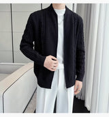 Design Sense Niche Zipper Knitted Cardigan For Men