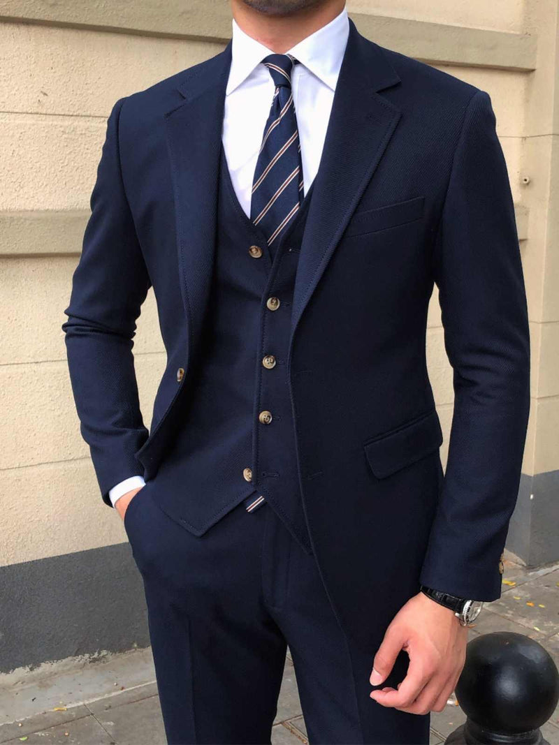 Men's Slim-fitting Suit Three-piece Suit