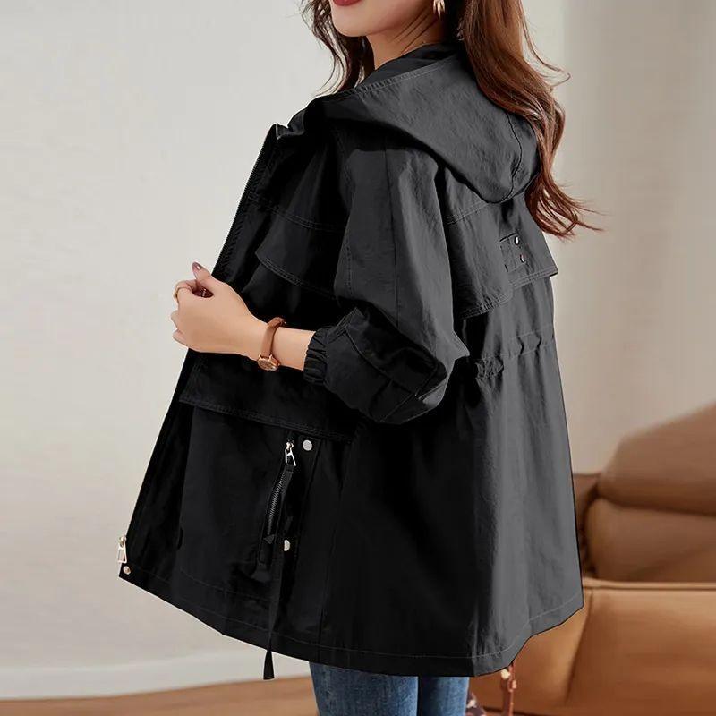 Western-style Middle-aged Mom Plus Size Trench Coat - WOMONA.COM