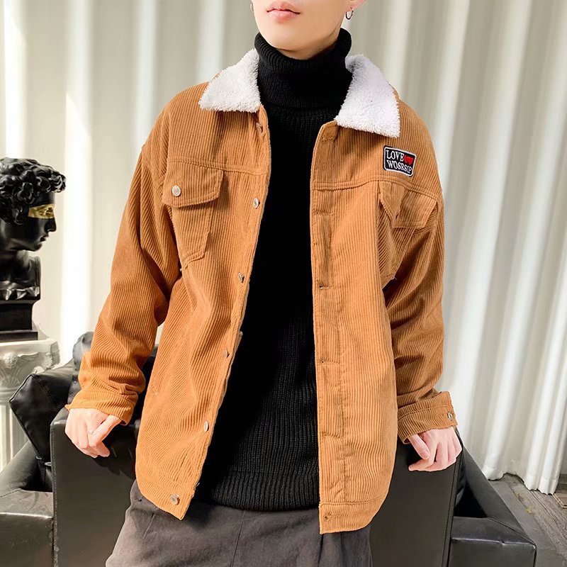 Men's Corduroy Sherpa-Collar Work Jacket - product view 1