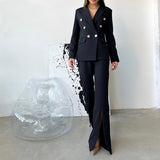 Zipper Bell-bottom Pants Small Suit Business Suit - WOMONA.COM