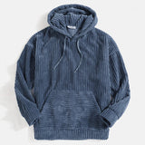 Men's Sweater Thick Corduroy Long Sleeve Solid Color - WOMONA.COM