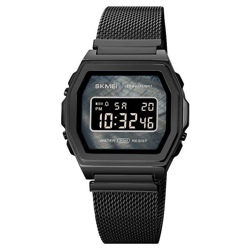 Waterproof Stainless Steel Electronic Watch - WOMONA.COM
