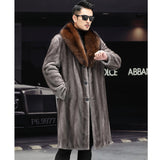 Thick Fur Long Coat Men Autumn Winter New Casual Warm - WOMONA.COM